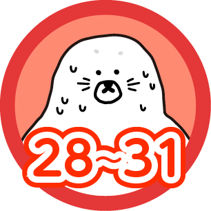 暑さ指数 28〜31